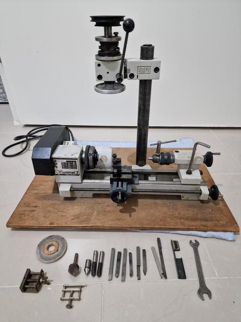 Emco Unimat 3 Draaibank Metaal Draaibankje, Doe-het-zelf en Verbouw, Draaibanken, Zo goed als nieuw, Ophalen of Verzenden