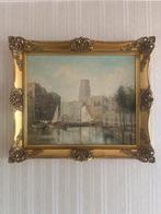 Klassiek Stadsgezicht Schilderij Jan Vreeland, Vergulde Lijs, Ophalen