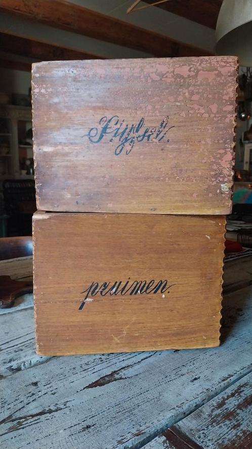 Oude houten grutterskistjes., Antiek en Kunst, Curiosa en Brocante, Ophalen of Verzenden