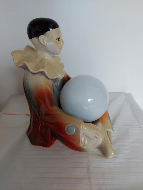 Vintage midcentury tafellamp Pierrot Regal Frankrijk, Huis en Inrichting, Lampen | Tafellampen, Zo goed als nieuw, Minder dan 50 cm