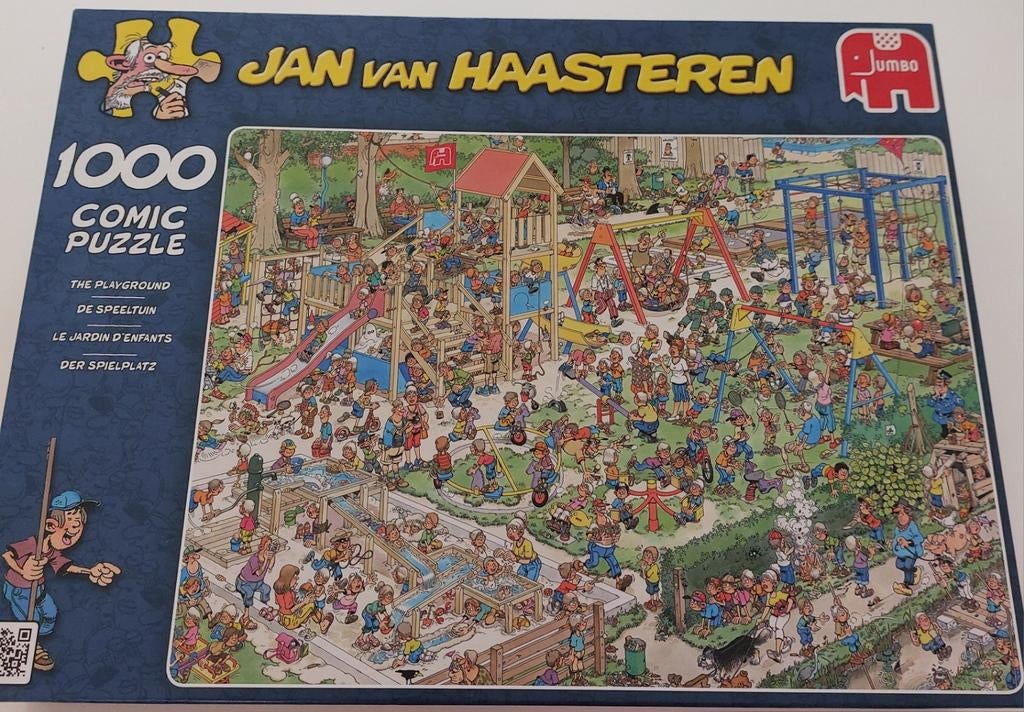 Puzzel Jan van Haasteren - De Speeltuin, Ophalen, 500 t/m 1500 stukjes, Zo goed als nieuw, Legpuzzel