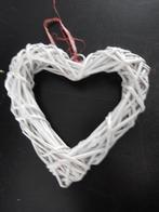 Wit rieten hart 18/18cm (zgan), Ophalen, Zo goed als nieuw