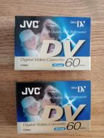 2 JVC Digital Video Mini Cassette 60 min, Mini dv, JVC, 20x of meer, Nieuw