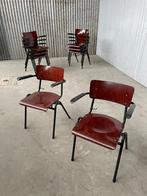 70 x vintage partij stoelen schoolstoelen horeca stoel 1960s, Ophalen, Gebruikt, Aalsmeer, Bruin