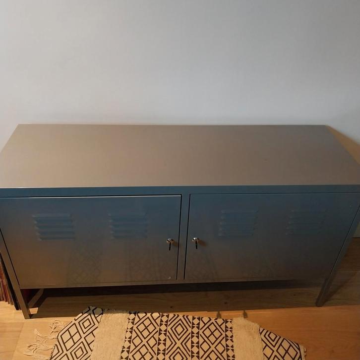 IKEA PS Metalen Kast - Grijs - Goede Staat, Huis en Inrichting, Kasten | Televisiemeubels, Nieuw, Minder dan 100 cm, 150 tot 200 cm
