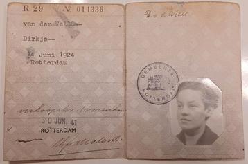Persoonsbewijs Rotterdam 1941