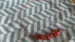 ketting, collier met rode glaskralen, handwerk uit atelier, Verzenden, Nieuw, Rood, Overige materialen