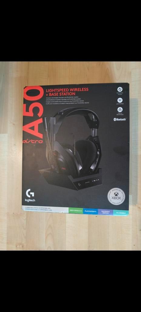 Astro A50 Lightspeed Draadloze Gaming Headset + Basisstation, Computers en Software, Headsets, Zo goed als nieuw, Over-ear, Draadloos