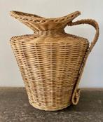 Vintage vaas rotan /riet, Overige materialen, Gebruikt, Overige kleuren, Ophalen of Verzenden