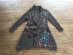 Heerlijk warm vest maat M grijs met blauw en roze, Ophalen of Verzenden, Zo goed als nieuw, Maat 38/40 (M), Grijs