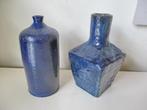 Set vaas keramiek blauw blauwe gesigneerde vazen, Ophalen of Verzenden