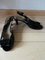 Gabor pumps maat 40 zwart lakleer peeptoe slingbacks ZGAN, Pumps, Verzenden, Zwart, Gabor