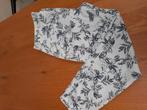 BONITA maat 44 broek wit Blauw bladmotief zo goed als nieuw, Ophalen of Verzenden, Zo goed als nieuw, Maat 42/44 (L), Blauw