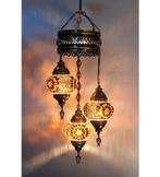 Oosterse Arabische hanglamp kroonluchter glasmozaiek set 3, Huis en Inrichting, Lampen | Hanglampen, 50 tot 75 cm, Oosters Arabisch 1001nacht Boho Ibiza Marrakech Marokkaans Turks