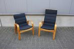 Pastoe FB06 fauteuil en FB05 fauteuil Cees Braakman, Pastoe, Gebruikt, 75 tot 100 cm, Hout