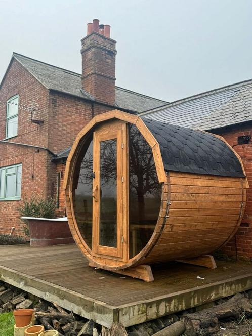 Sauna Barrel 2M Gratis Levering en Plaatsing, Sport en Fitness, Sauna, Nieuw, Ophalen of Verzenden