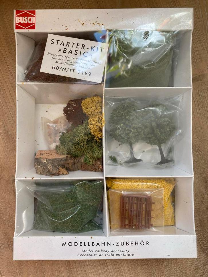 Busch Starter-Kit Basic H0/N/TT 7189, Hobby en Vrije tijd, Modeltreinen | H0, Nieuw, Natuur, Overige merken, Ophalen of Verzenden