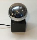Vintage tafellamp of wandlamp Philips zilveren bol, Ophalen, Zo goed als nieuw, Glas, Minder dan 50 cm