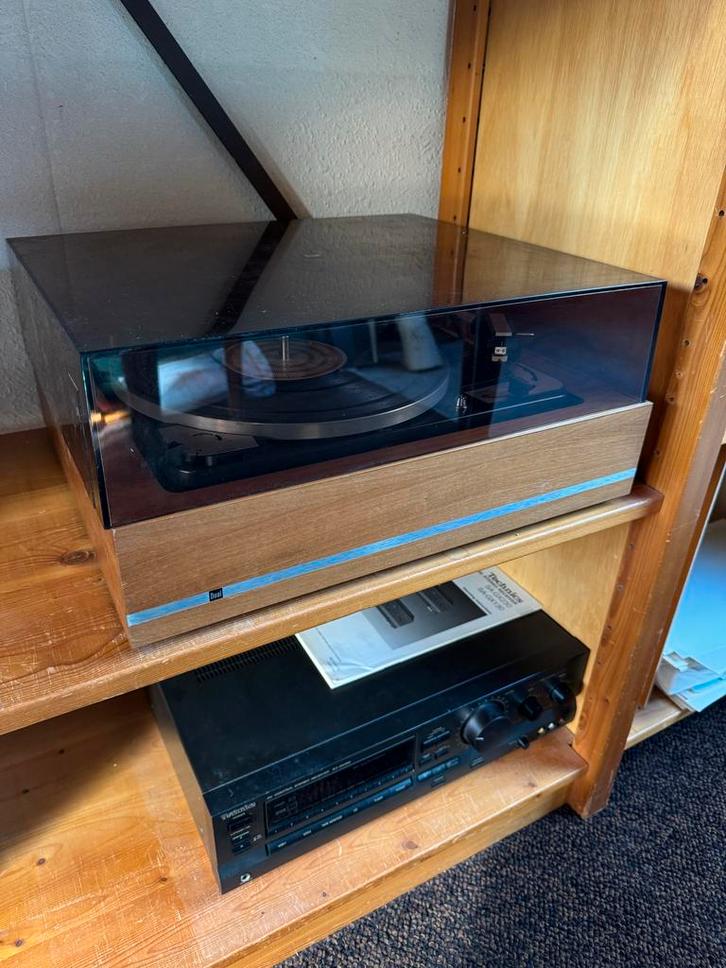 Vintage Dual 1015 Platenspeler & Technics Receiver, Audio, Tv en Foto, Platenspelers, Gebruikt, Platenspeler, Dual, Pitch-regelaar