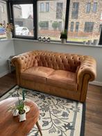 Chesterfield Bank - kleur  cognac afm.180 x 90 cm, Ophalen, Gebruikt, 150 tot 200 cm, Tweepersoons