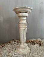 Houten zuil pilaar brocante crèmekleurig, Antiek en Kunst, Ophalen
