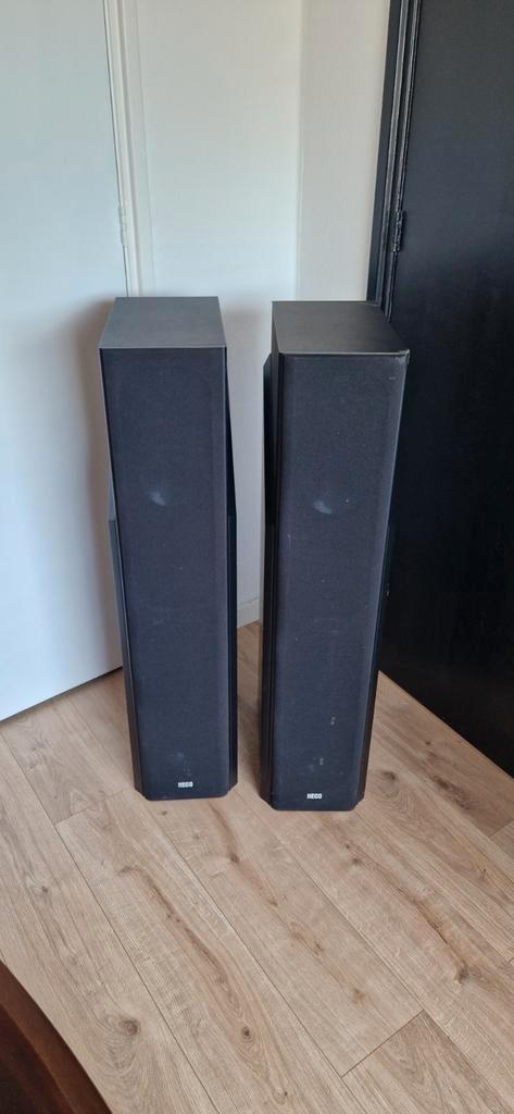 Heco Mythos 500 Luidsprekers - Set, Audio, Tv en Foto, Luidsprekers, Gebruikt, Front, Rear of Stereo speakers, 120 watt of meer