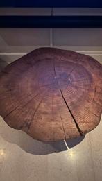 Boomstam salon tafel!!!! Met ijzer onderstel, Rond, Zo goed als nieuw, Minder dan 50 cm, 50 tot 100 cm