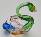 Vintage Murano Gekleurd Glas Design Zwaan Vogel Kristalglas, Antiek en Kunst, Ophalen of Verzenden