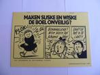 MAKEN SUSKE EN WISKE DE BOEL ONVEILIG ILLEGALE UIT 1991, Willy Vandersteen, Eén stripboek, Ophalen of Verzenden, Zo goed als nieuw