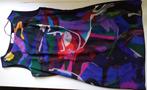 STEPS dominic art wear, zwarte jurk met kleur, mt 40, Maat 38/40 (M), Verzenden, Zwart, Zo goed als nieuw