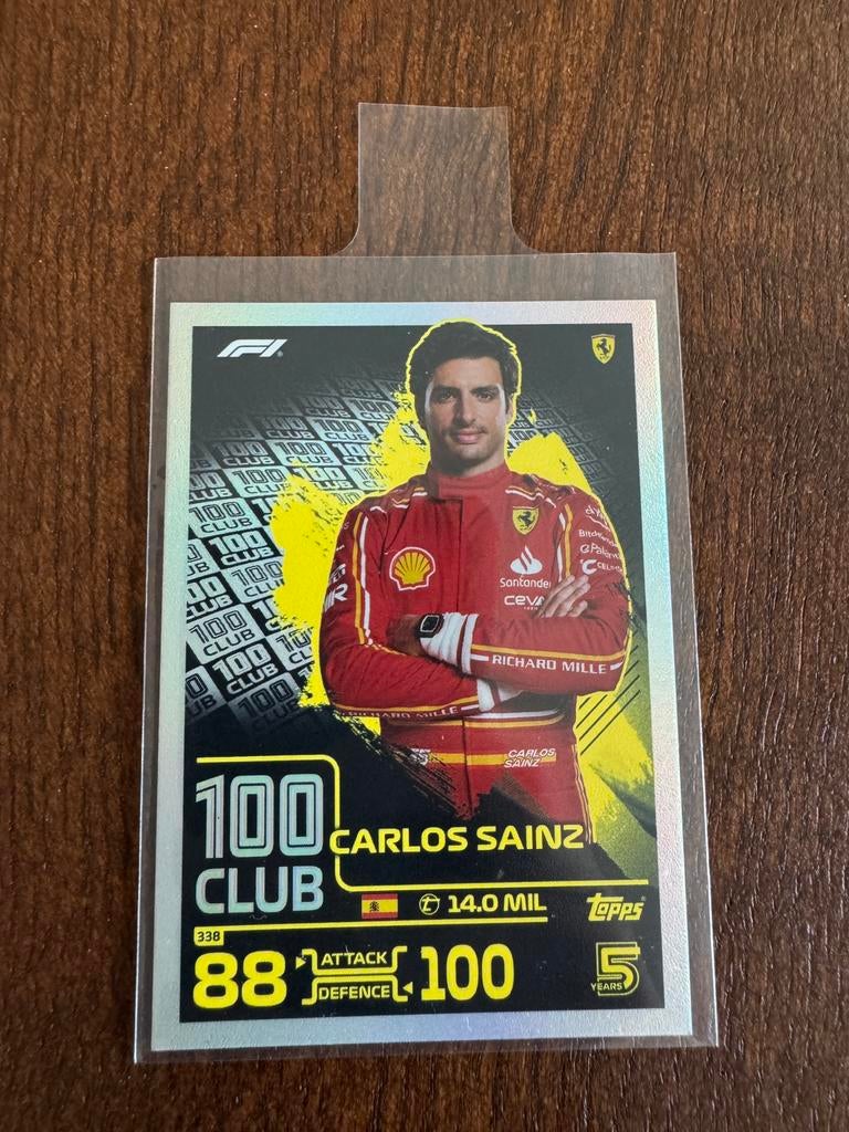 Carlos sainz club 100 turbo attax 2024 f1, Ophalen of Verzenden, Zo goed als nieuw, Plaatje