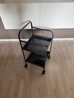 Riverdale Trolley Black zwarte trolley drank bijzettafeltje, Ophalen, Vierkant, Minder dan 55 cm