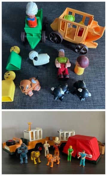 Fisher Price Safari Set + 1 Husky Helper Cowboy ... Vintage beschikbaar voor biedingen