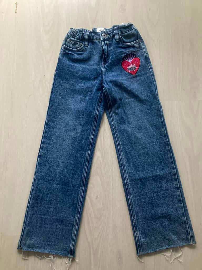 Shoeby Wide Leg Broek met Hartje - Maat 140, Ophalen, Zo goed als nieuw, Meisje, Broek