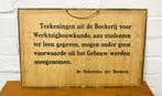 Zeldzaam stuk. Gebodsbord van de beheerder der boekerij., Boeken, Overige Boeken, Gelezen, Ophalen of Verzenden