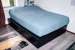 Bedframe met opberglades, zwart/Luröy, en Matras 140x200 cm, Huis en Inrichting, Slaapkamer | Matrassen en Bedbodems, Ophalen