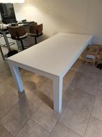 Mooie witte houten eettafel, Huis en Inrichting, Tafels | Eettafels, Ophalen, Rechthoekig, 200 cm of meer, 50 tot 100 cm