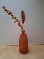 Grote Oranje Siervaas met Tak en Appeltjes - 50cm, Ophalen, Overige materialen, Gebruikt, 50 tot 75 cm