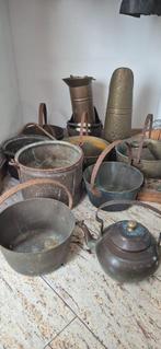 kookpot, koperen ketel, paraplubak, kolenkit enz enz koper, Antiek en Kunst, Ophalen, Koper