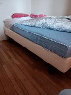 Boxspringbed 1-persoons + matras, Huis en Inrichting, Slaapkamer | Bedden, Ophalen, 90 cm, Eenpersoons, Wit