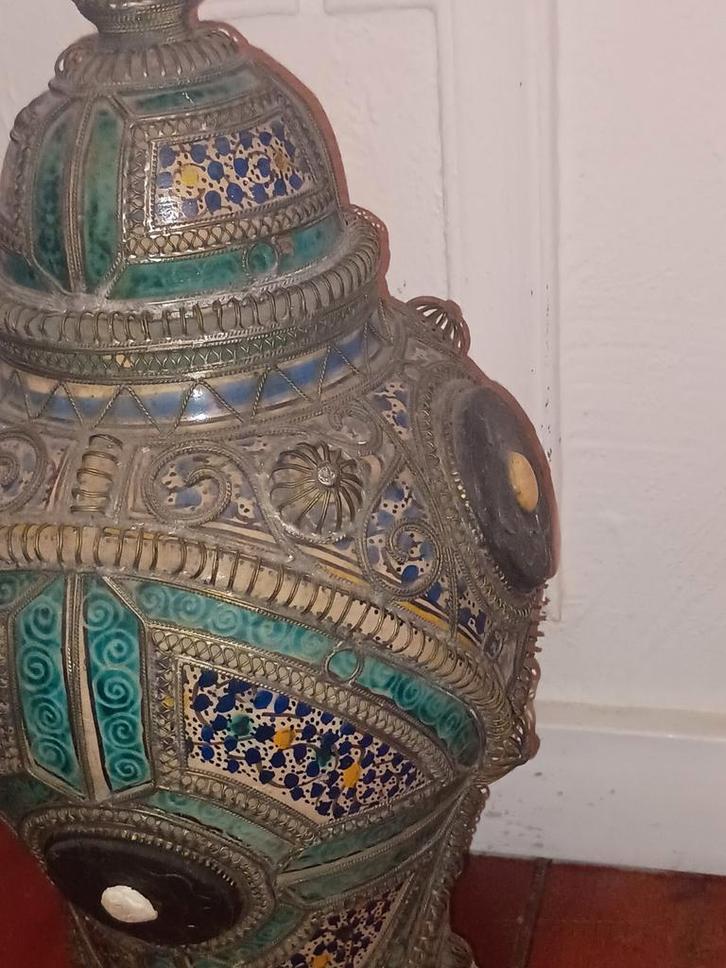 Marokkaanse Vaas - Handgemaakt & Beschilderd, Antiek en Kunst, Antiek | Woonaccessoires, Ophalen of Verzenden