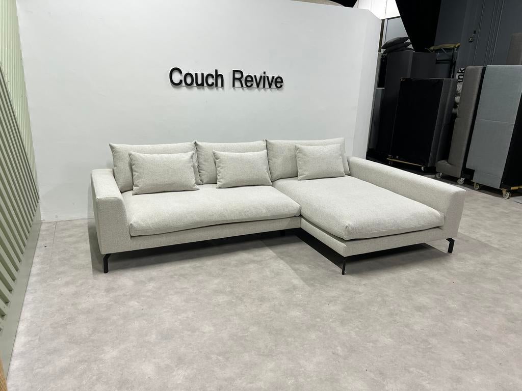 GRATIS LEVERING Sample witte hoekbank 310x170 Gereinigd, Huis en Inrichting, Banken | Bankstellen, Zo goed als nieuw, Vierpersoons of meer