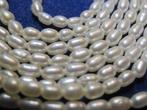 Cultivé parel ketting 100 cm lang, Sieraden, Tassen en Uiterlijk, Kettingen, Ophalen, Zo goed als nieuw, Wit, Steen of Mineraal