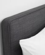 Dunvik Ikea boxspring HOES donkergrijs 180x200, Ophalen of Verzenden, Zo goed als nieuw, Tweepersoons, 180 cm