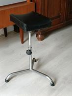 Comfortabele behandelkruk - Zwart Skai, Ophalen, Gebruikt, Zwart, Metaal