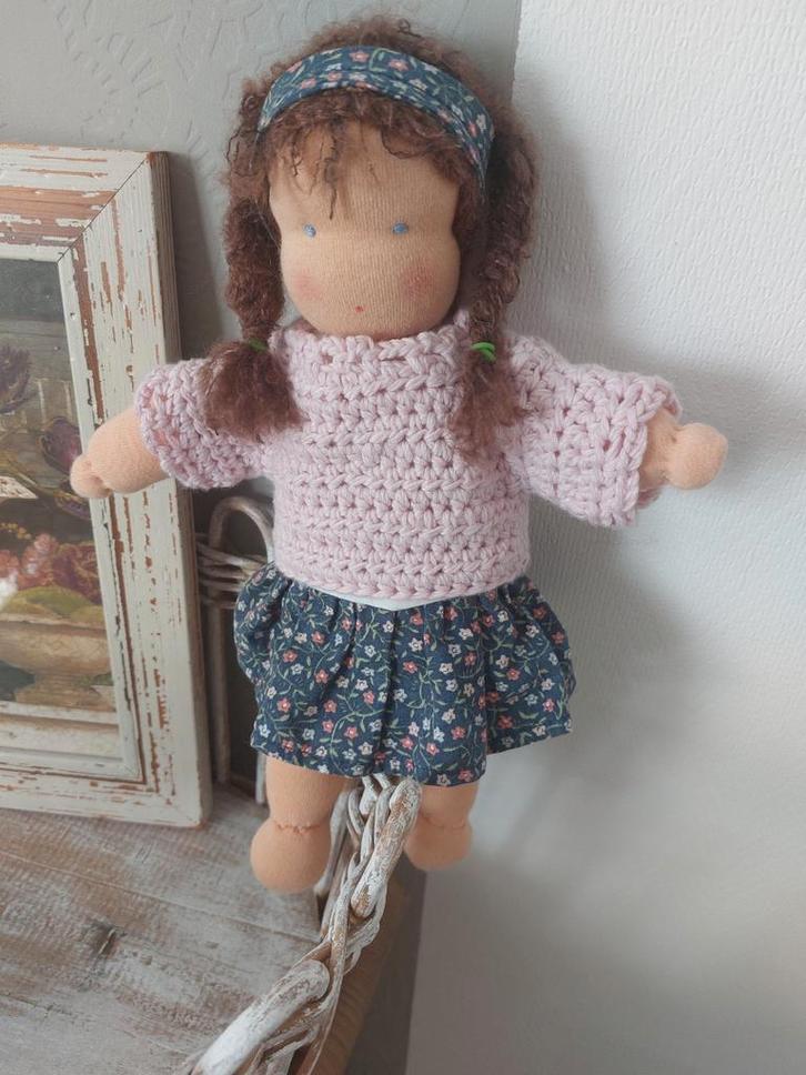 Zachte Zonnekindpop - Handgemaakt met Wol & Mohair, Kinderen en Baby's, Speelgoed | Poppen, Nieuw, Overige typen, Ophalen of Verzenden