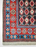 Handmade Persian wol Shirvan loper Kaukas red blue 92x185cm, Gebruikt, ., ., Perzisch nomad Kaukas