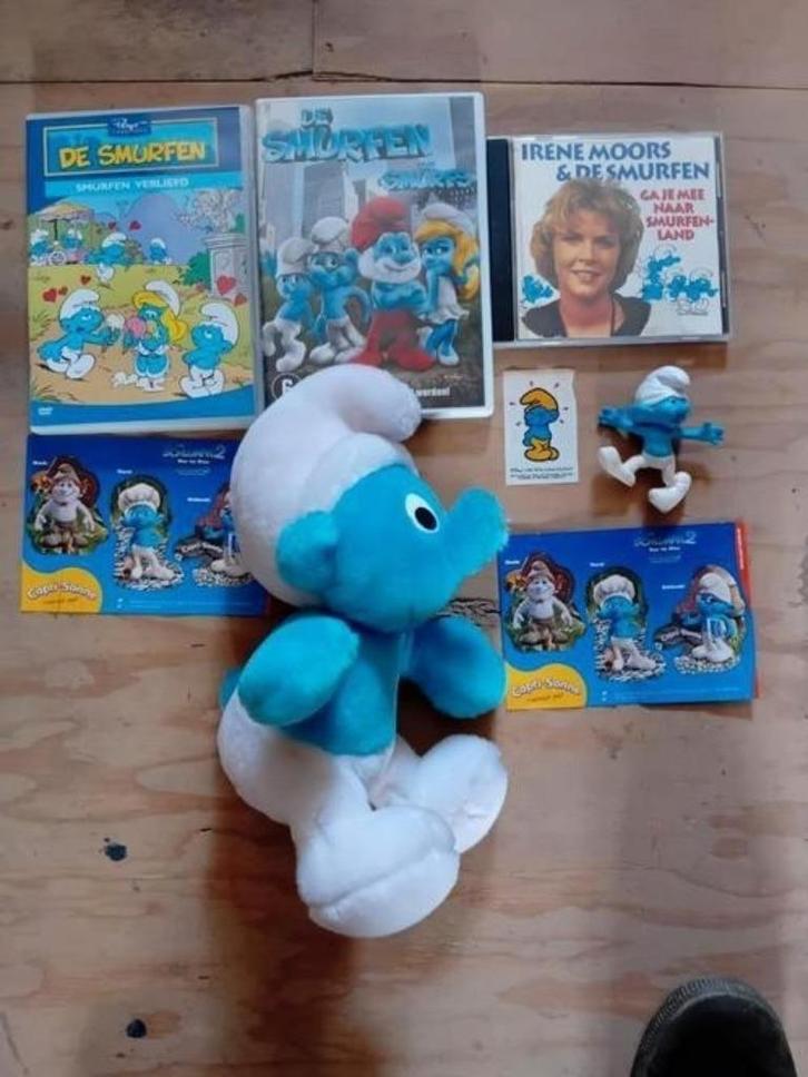 smurfen knuffel dvds cd poppetje sticker velletjes ministeck, Verzamelen, Smurfen, Zo goed als nieuw, Overige typen, Verschillende Smurfen