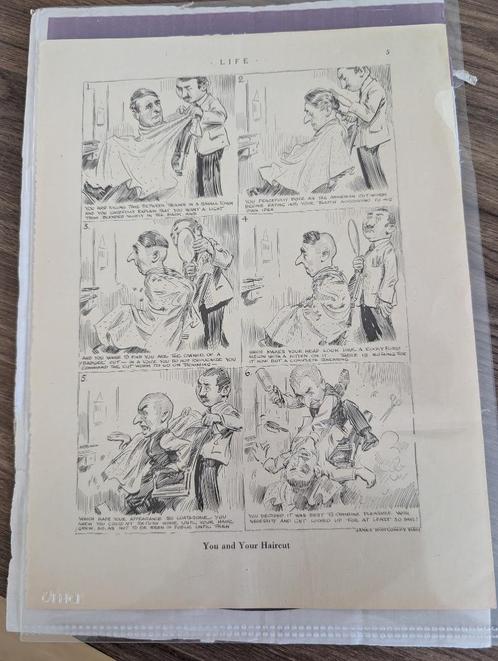 Antieke strip uit LIFE magazine 1921 James Montgomery Flagg, Antiek en Kunst, Curiosa en Brocante, Ophalen of Verzenden