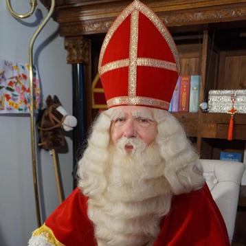 Handgemaakte Sinterklaas pruik + baard beschikbaar voor biedingen